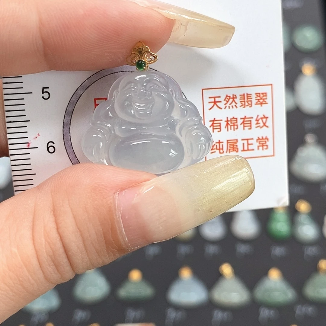 颈饰18K金镶嵌翡翠