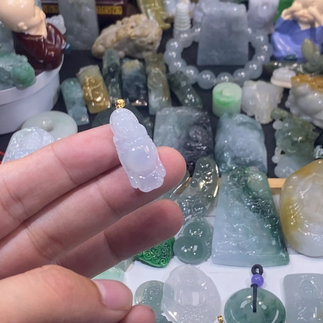 翡翠未镶嵌吊坠(不含链)大肚佛