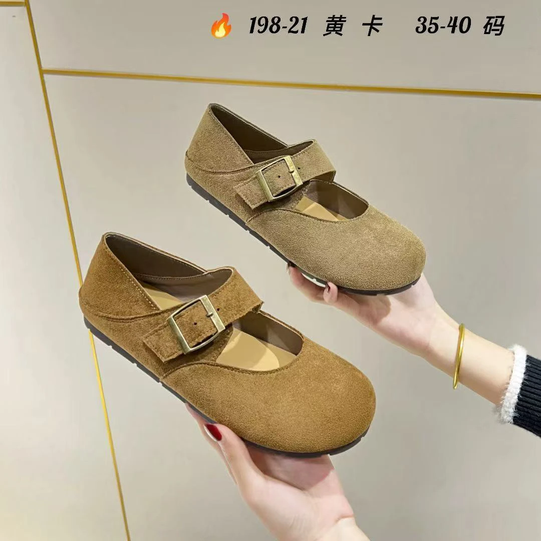 妞总家198-21春季上新勃肯鞋包头女士舒适新款休闲春季百搭复古