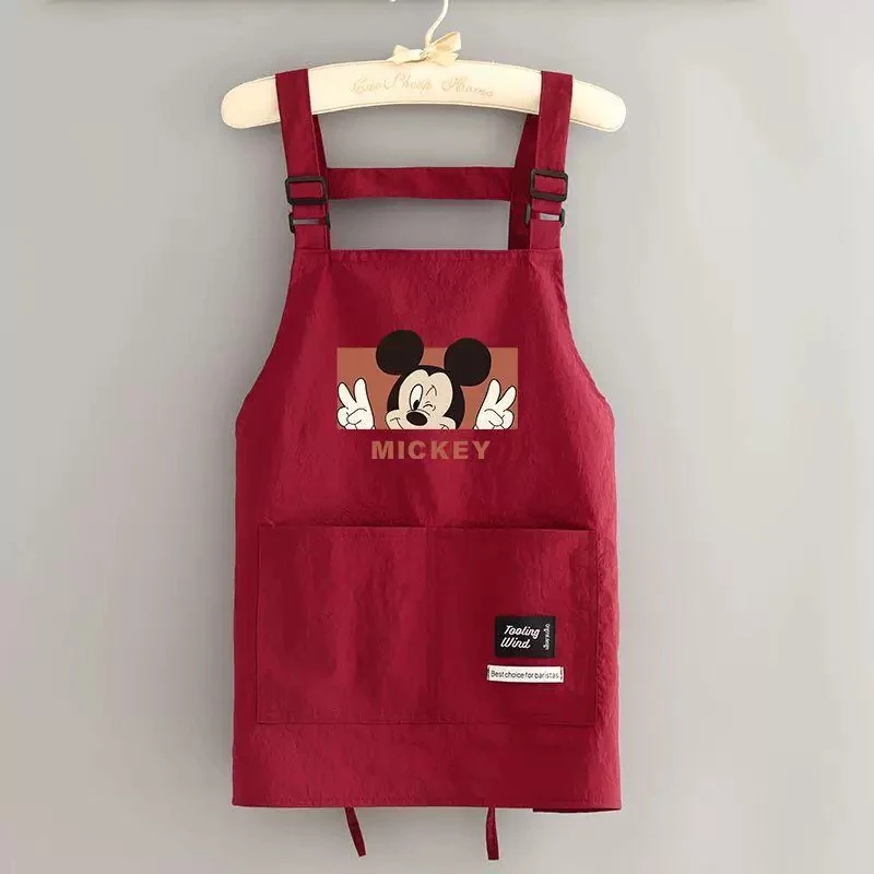 简约防泼水围裙卡通厨房家用防污做饭成人围腰餐饮防油工作服定制