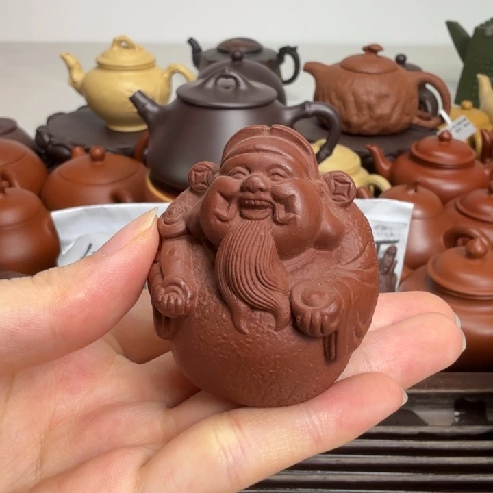 茶壶紫砂小财神的