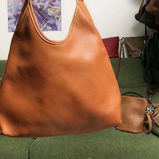 蚕丝头层牛皮牛皮包