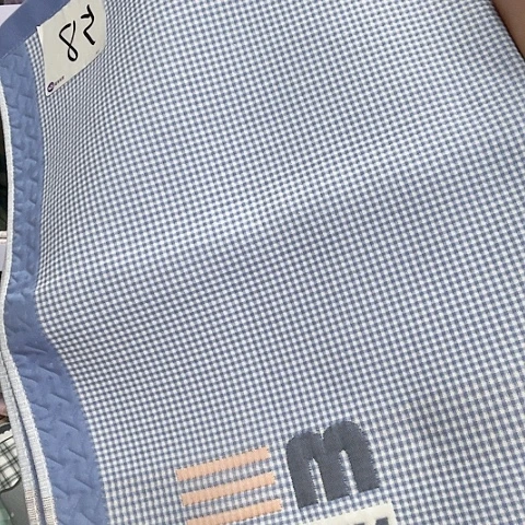 棉58号三杠字母蓝色