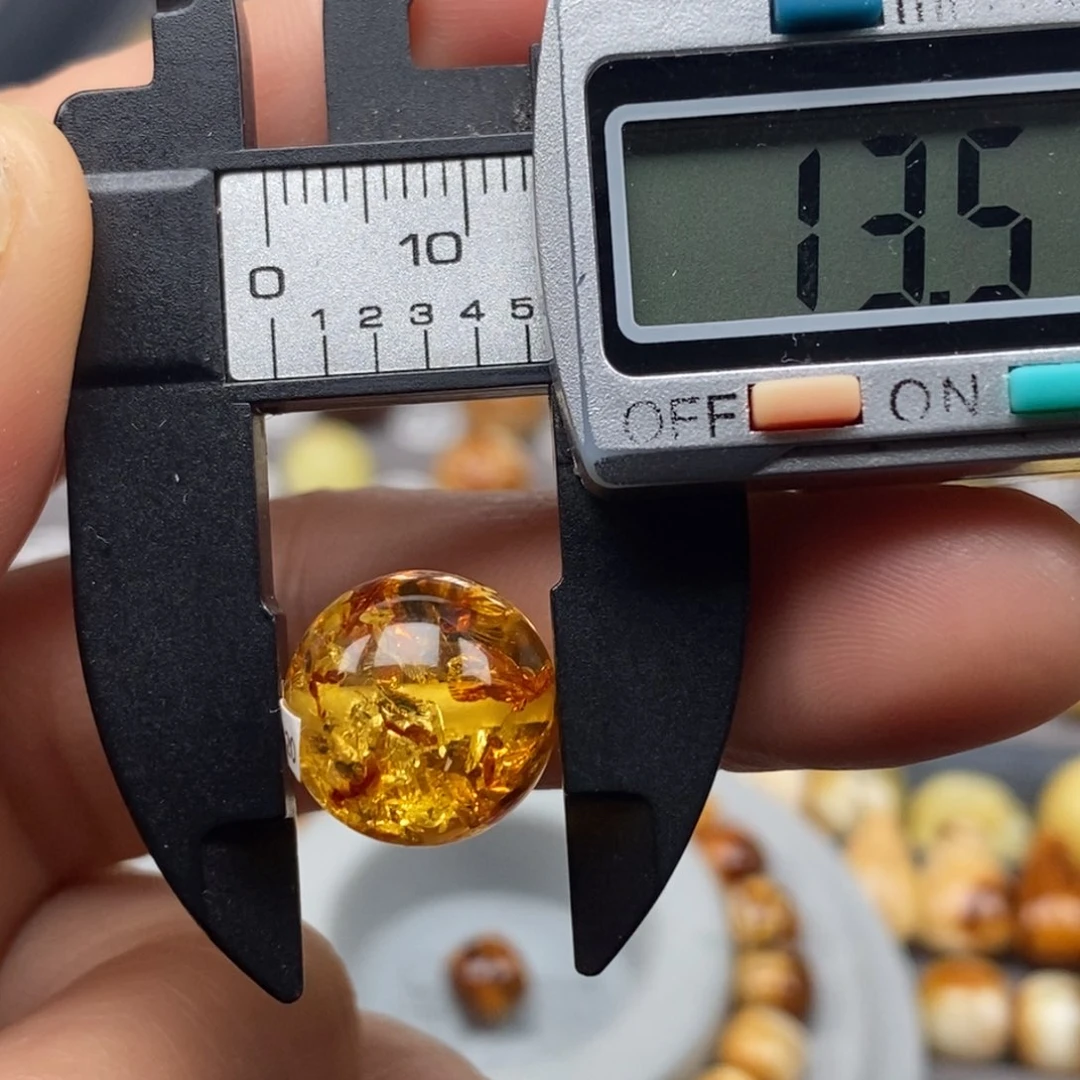 未镶嵌琥珀戒指圆珠