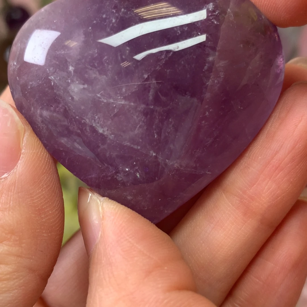 水晶珠宝半成品未镶嵌紫水晶心