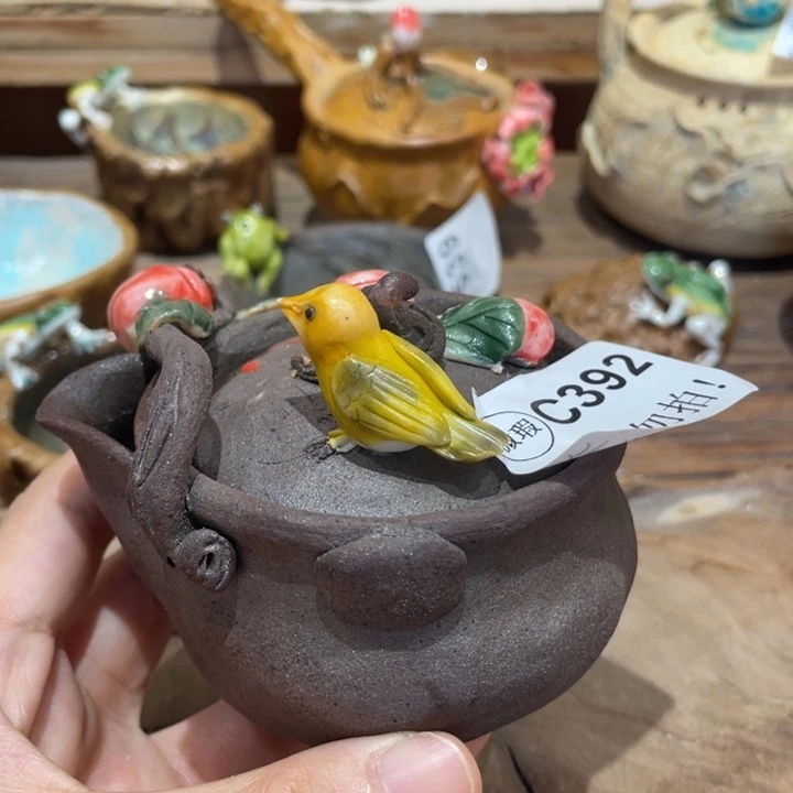 手工制作陶瓷茶具茶杯青蛙