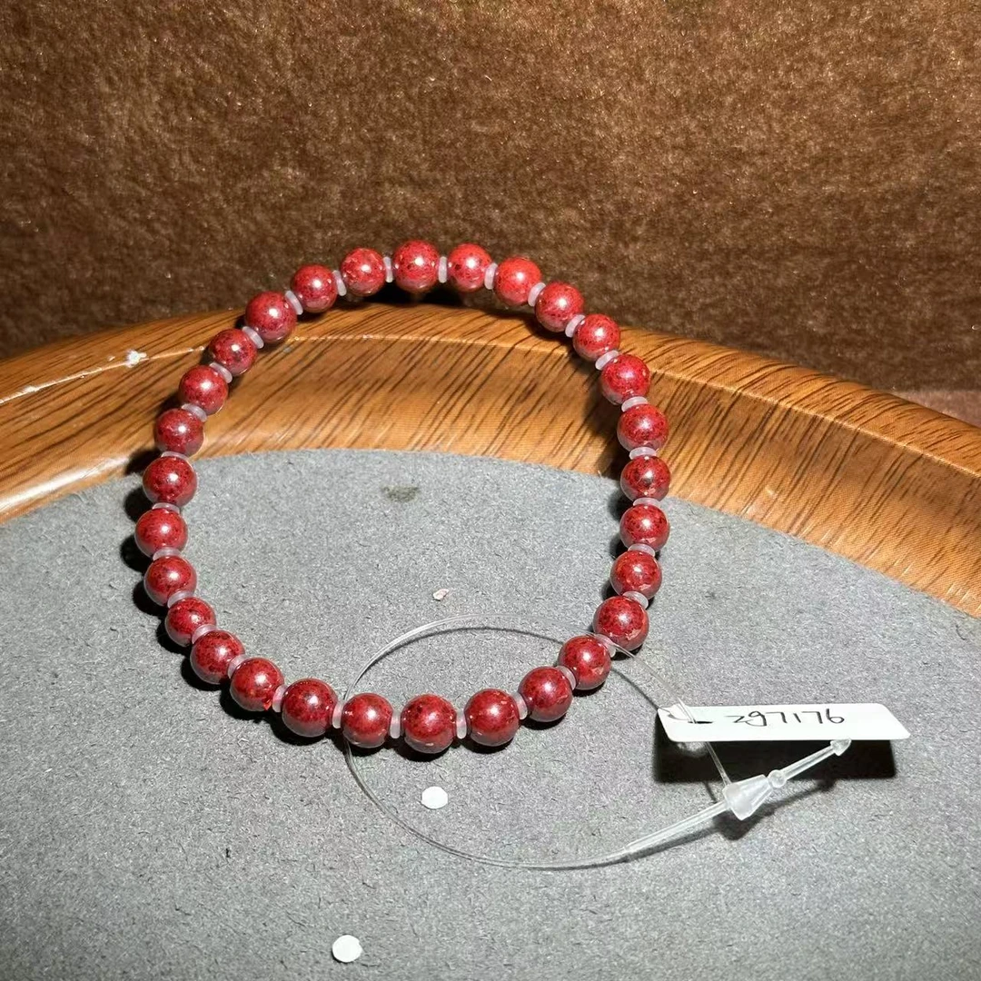 天然辰砂【张老斯珠宝】天然朱砂手串zg7176