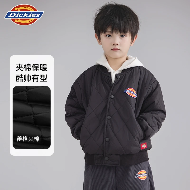 Dickies【秋冬棉服】儿童外套女童棉衣男童棒球棉服百搭加厚保暖