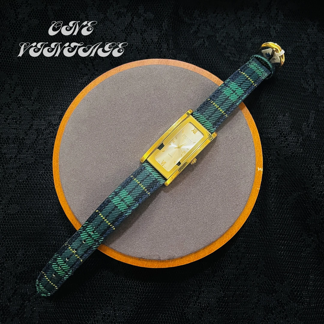 合金仿水晶手链 JOAN RIVERS复古格子纹手链 vintage