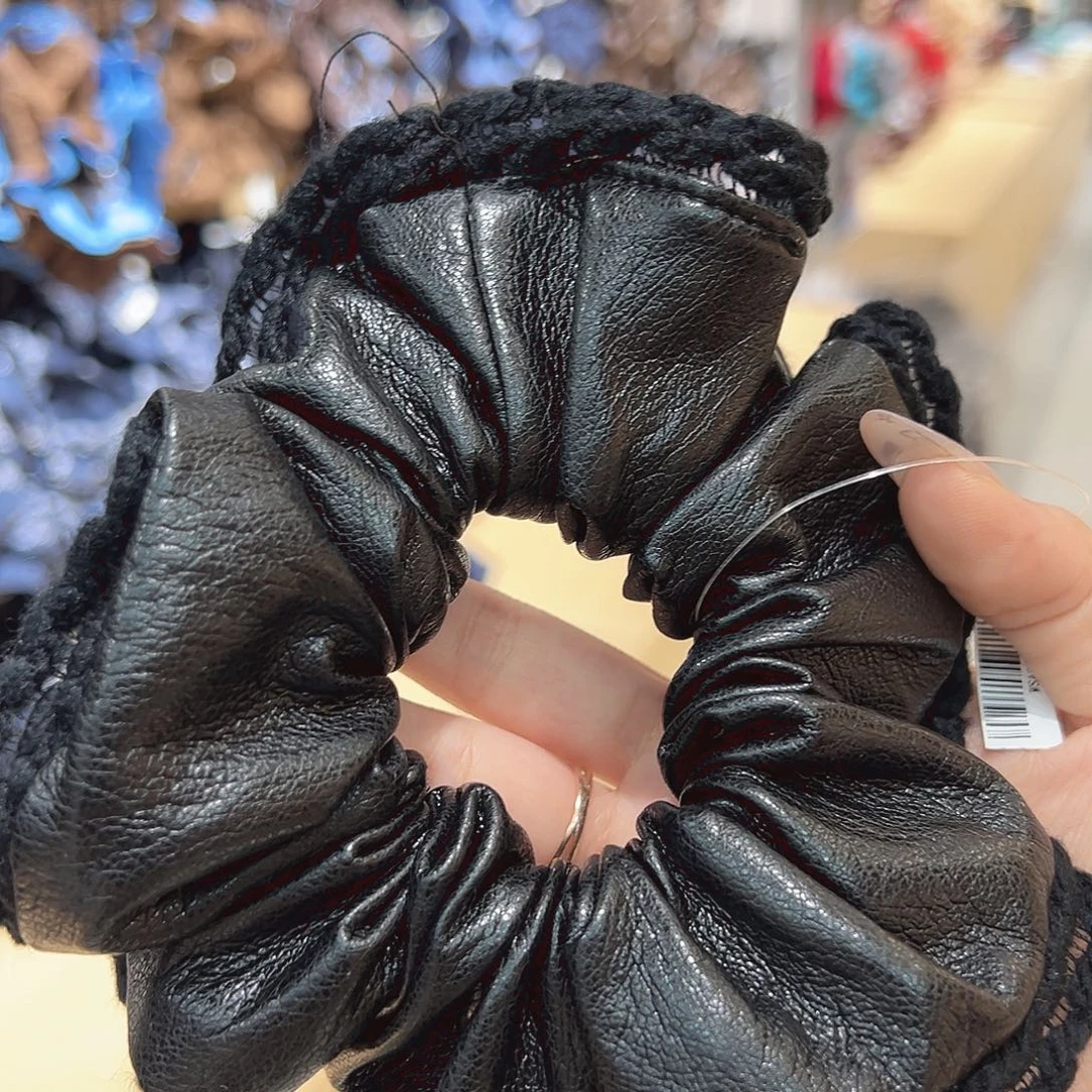 非金属仿珍珠黑色皮质肠圈