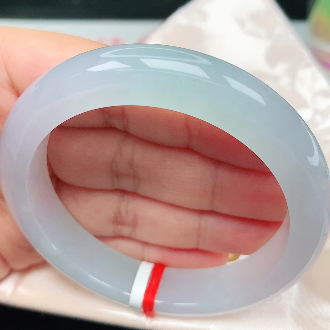 未镶嵌手镯翡翠47冰胶梦幻蓝
