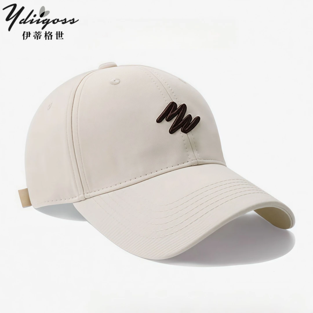 YDIIGOSS帽子男士夏季款休闲鸭舌帽显脸小复古百搭宽檐圆顶棒球帽