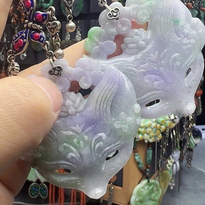 *****翡翠银S925镶嵌耳饰