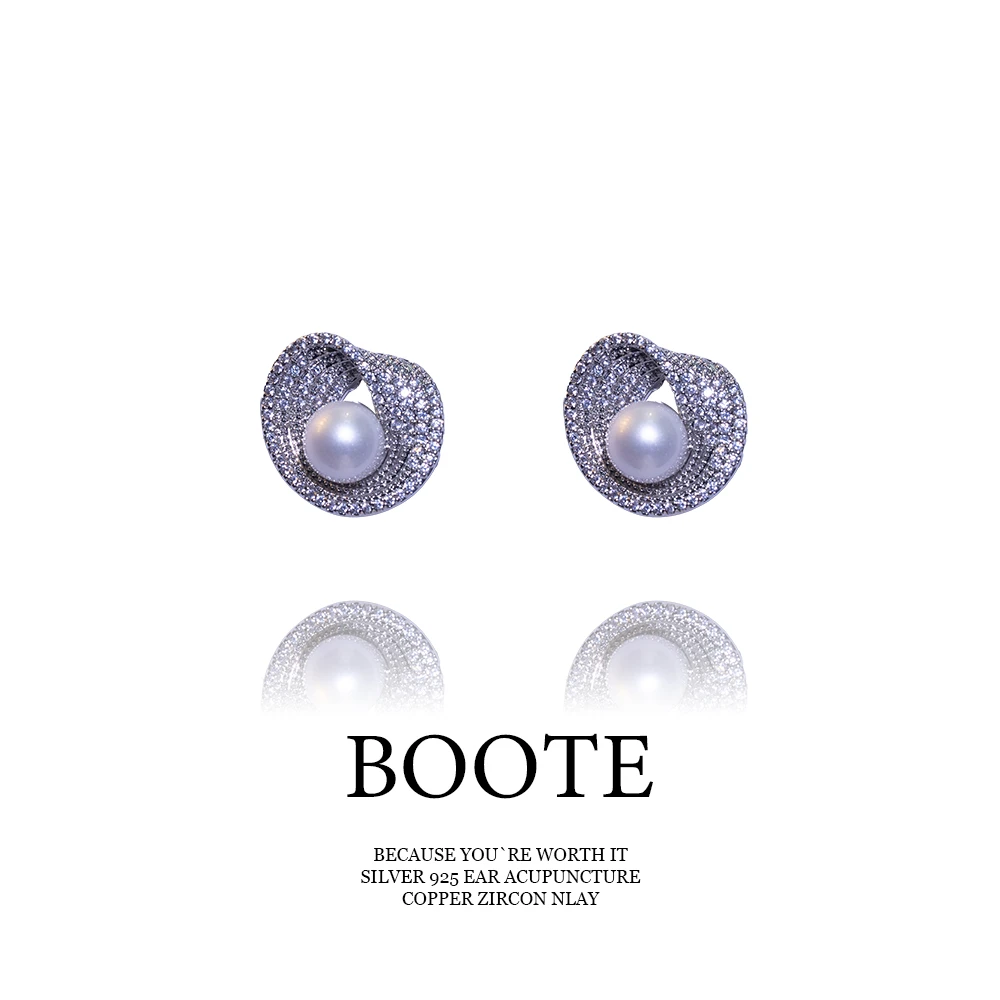 铜合金耳饰 Boote 【人鱼眼泪】时尚精致少女风耳饰 HE 23057