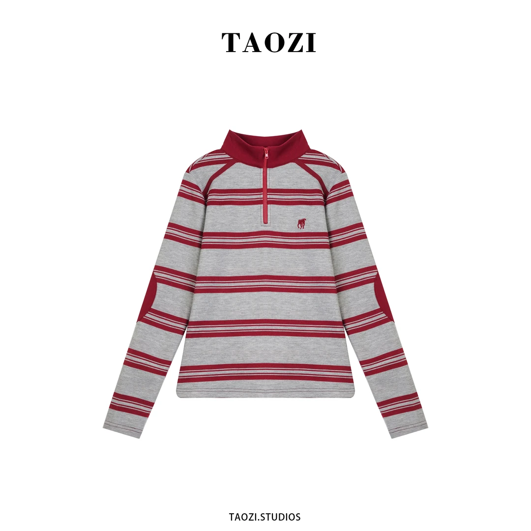 【汶汶】2025秋冬新款百搭简约时尚长袖上衣TZD362