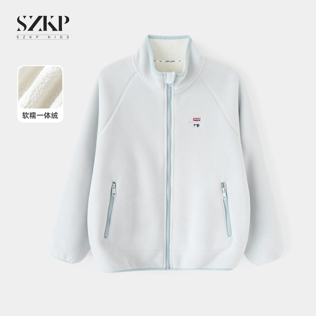 SZKP冬季新款女童保暖上衣中大童休闲时尚儿童加绒外套BGYD556767