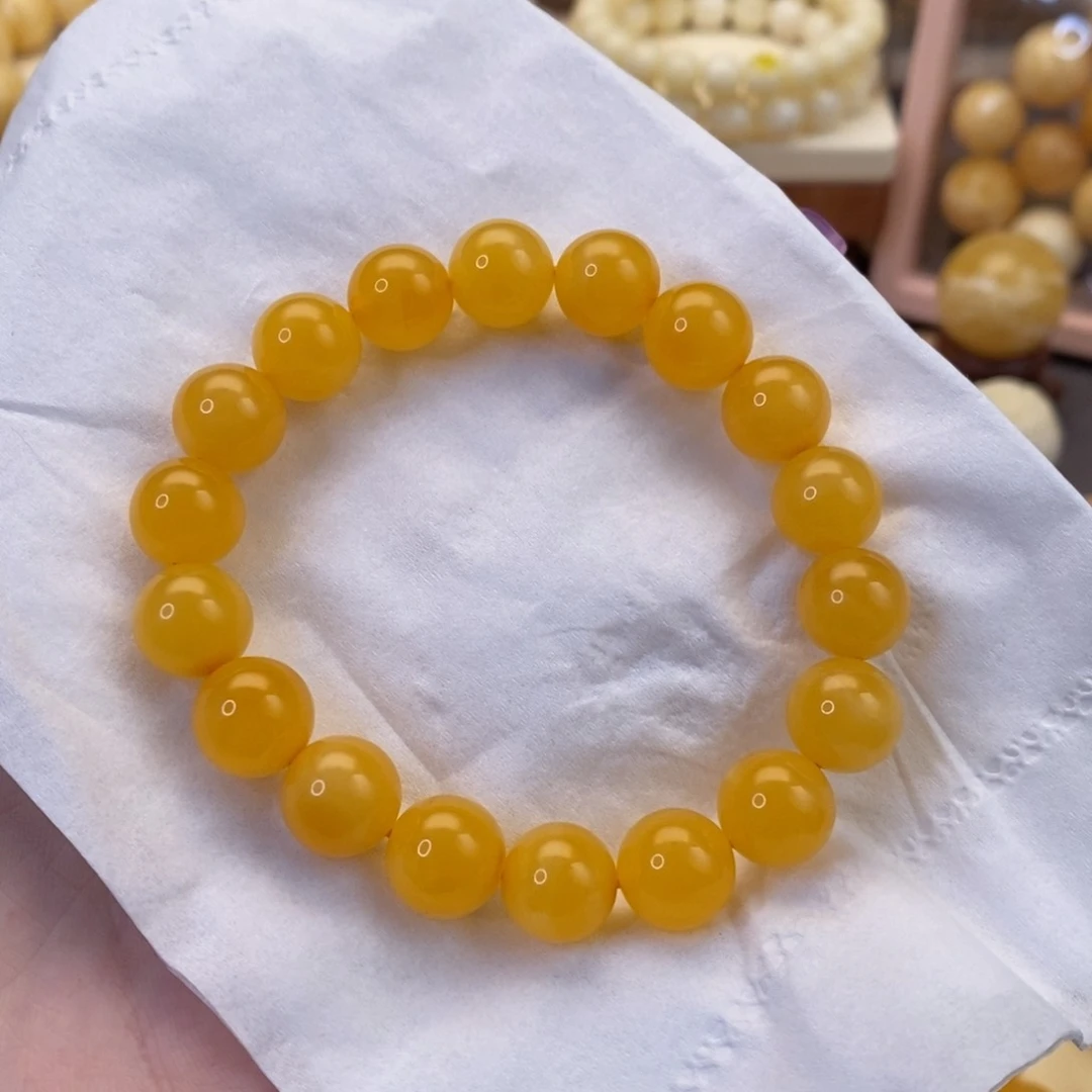 【闪购商品】未镶嵌蜜蜡裸石圆珠手链