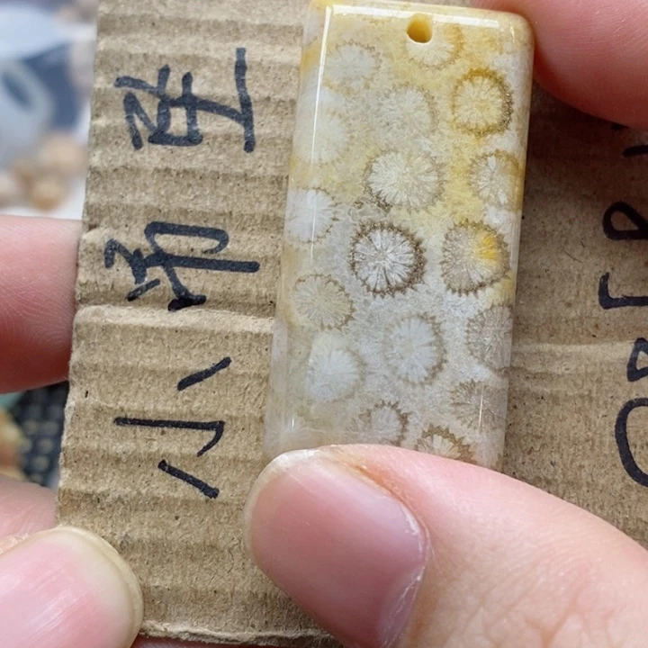 硅化珊瑚（珊瑚玉）颈饰未镶嵌若**见