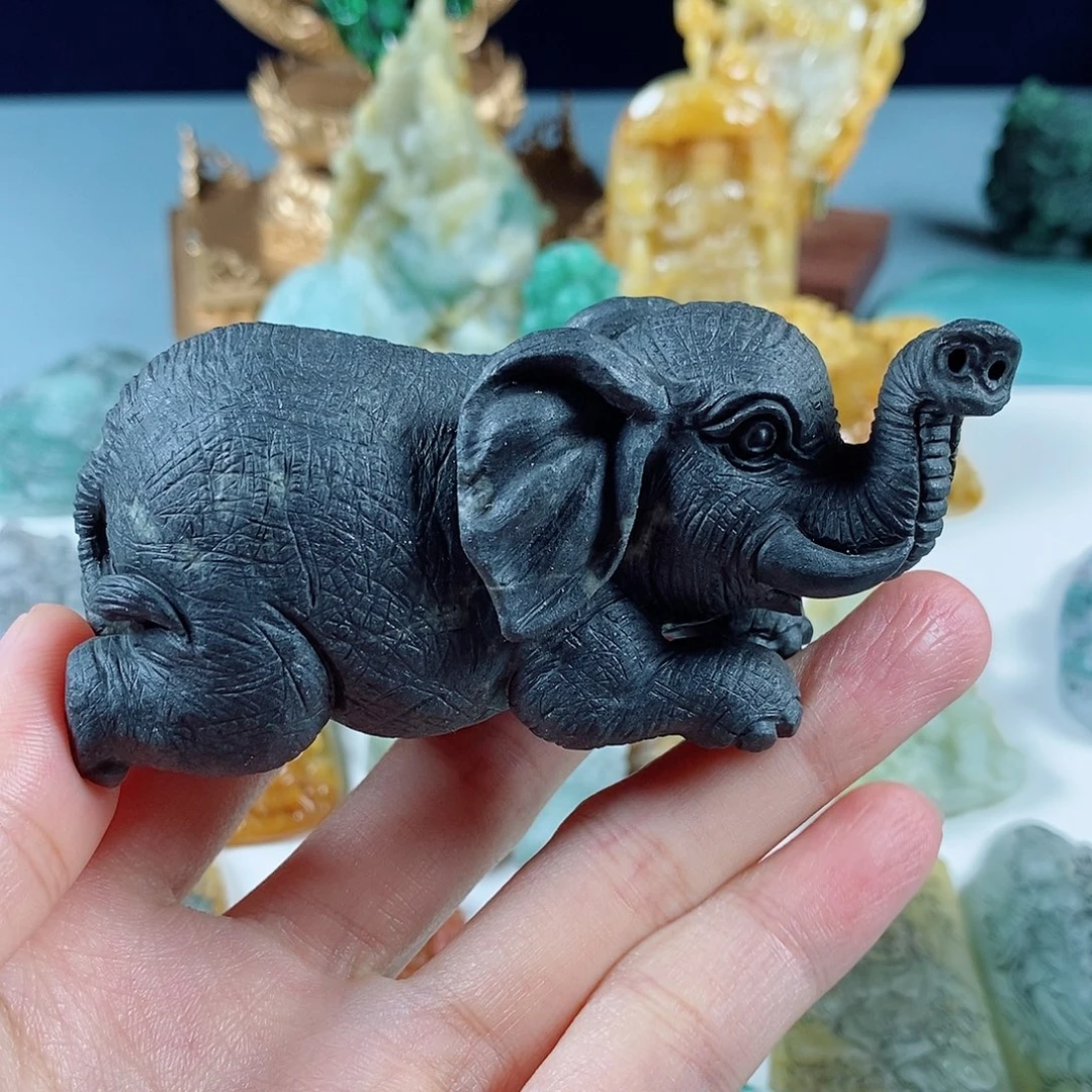 定制翡翠未镶嵌天然a货翡翠大象摆件
