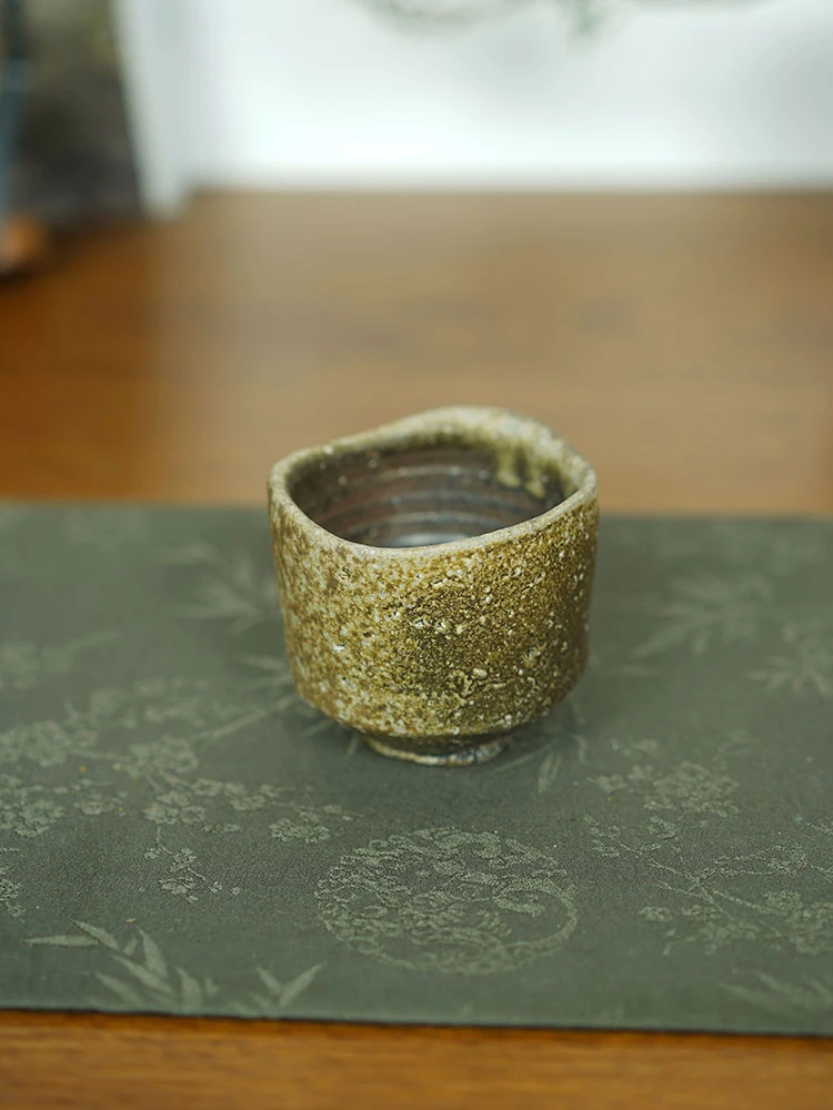 伊禾集物 日本备前烧手工匠人 备前烧 茶杯 汤吞 茶杯 2116#