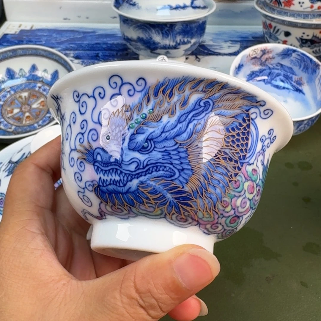 景德镇纯手绘茶具圆圆249
