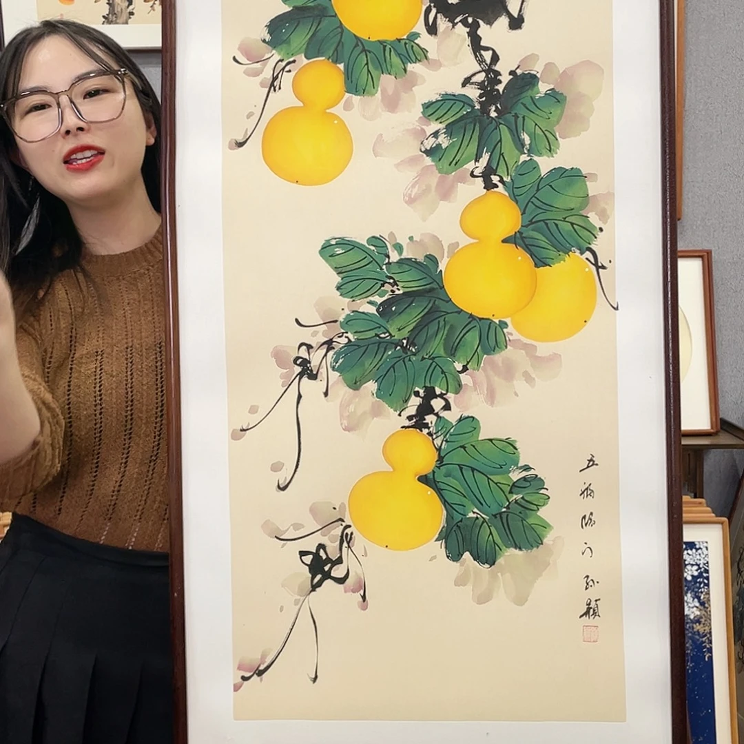 书法手绘带框尺寸：53*103