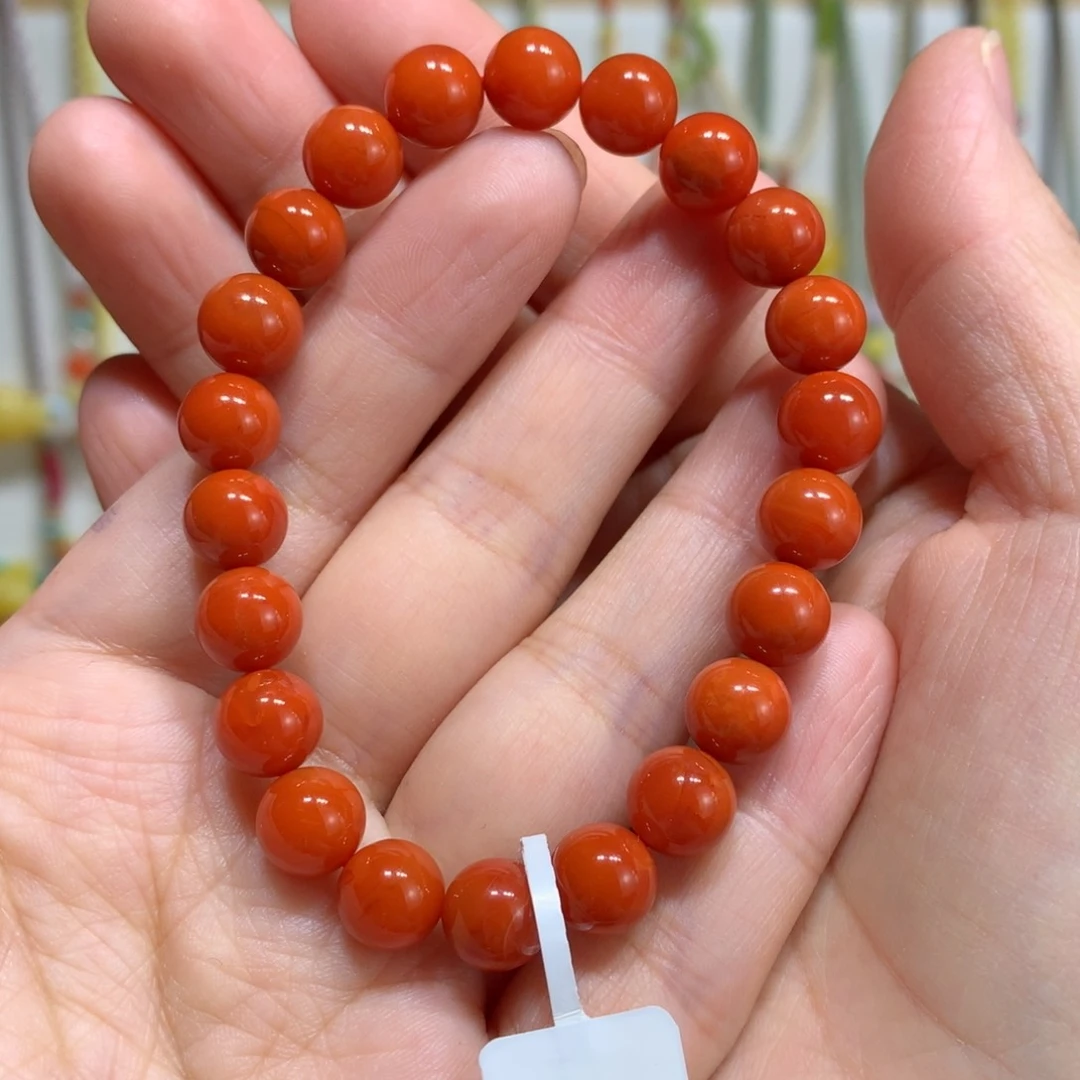 南红玛瑙手链未镶嵌8.6m m