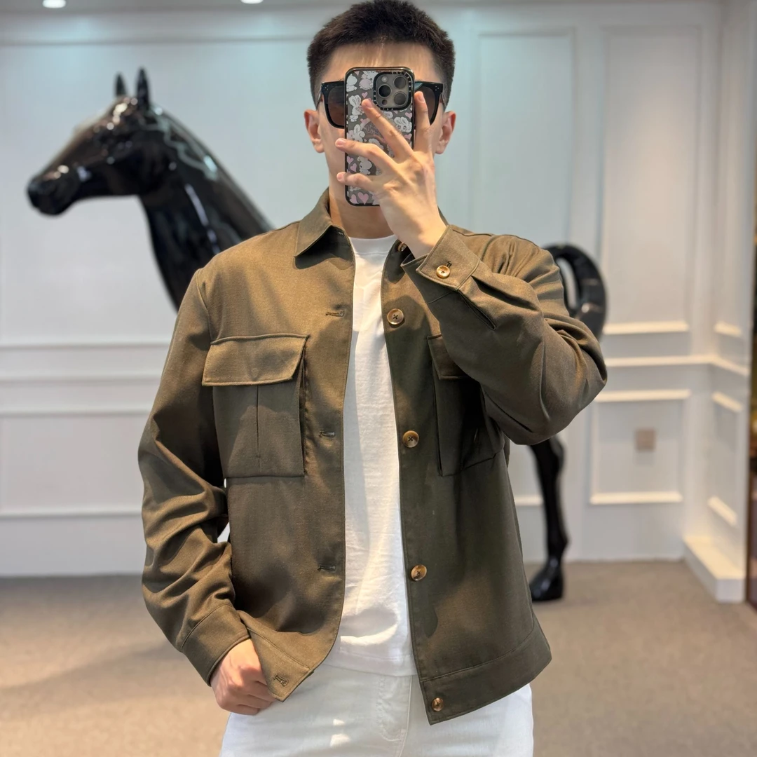 <古帝特尼>“百搭工装”春秋新款时尚男士口袋休闲翻领夹克YS-26139