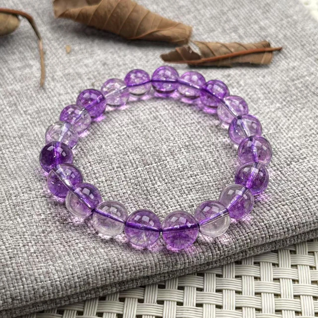 SJ-071号清新大气紫色圆珠10mm手链多样性发一件