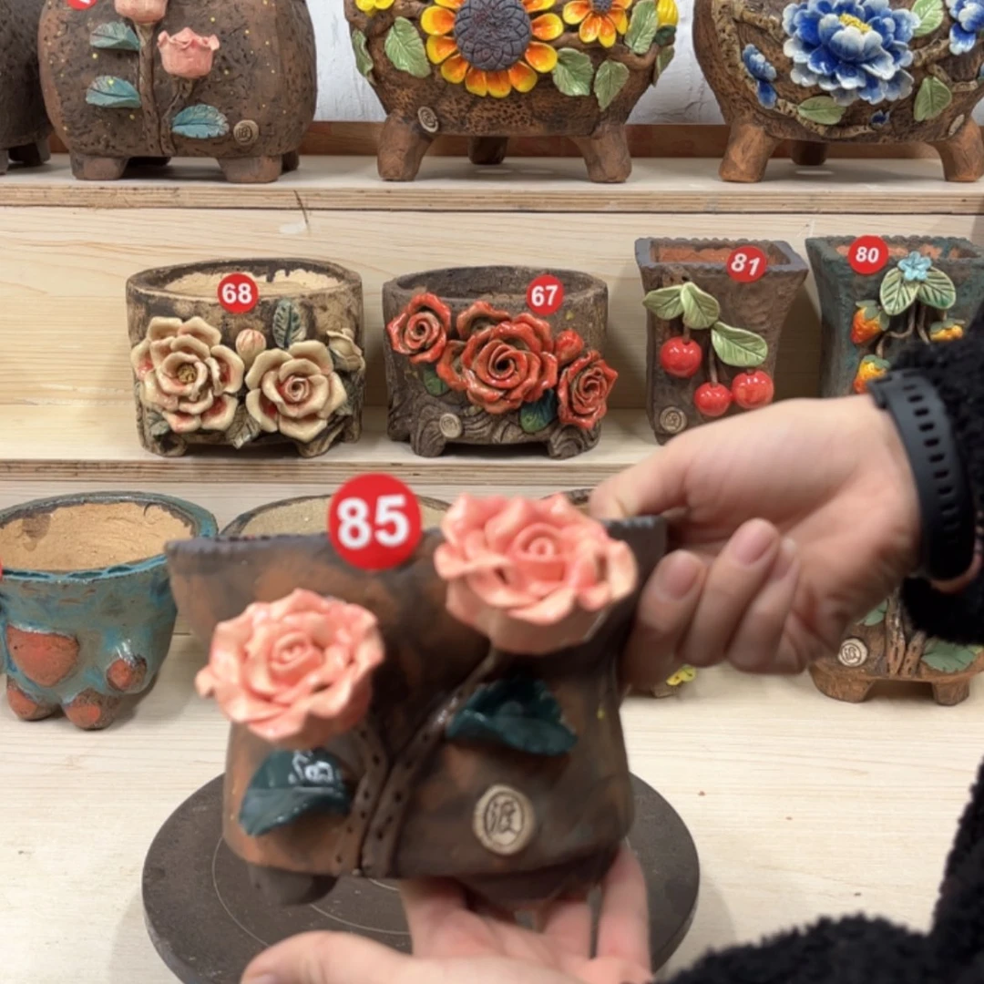 【闪购商品】紫砂花盆85微瑕号内口14.5外高12