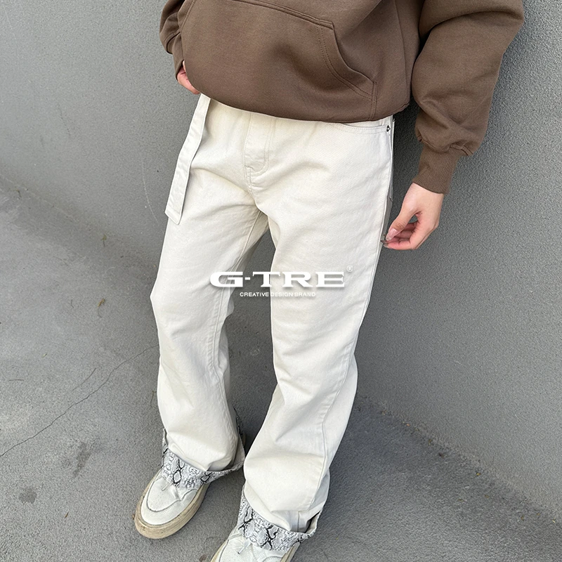 G-TRE  “阿苏特蟒”蛇年限定复古弯刀设计感可调节腰带微喇牛仔裤