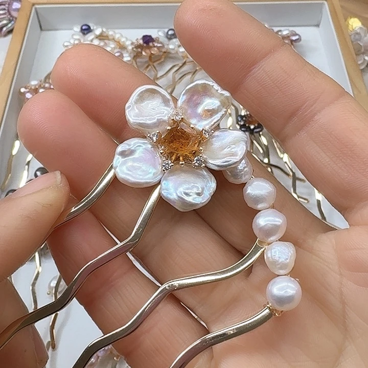 淡水珍珠甜美银S925镶嵌