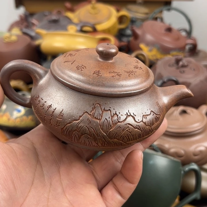 紫砂茶壶把手划痕