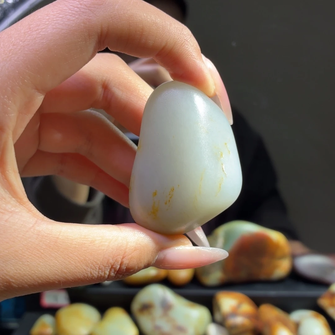 和田玉未镶嵌挂件85