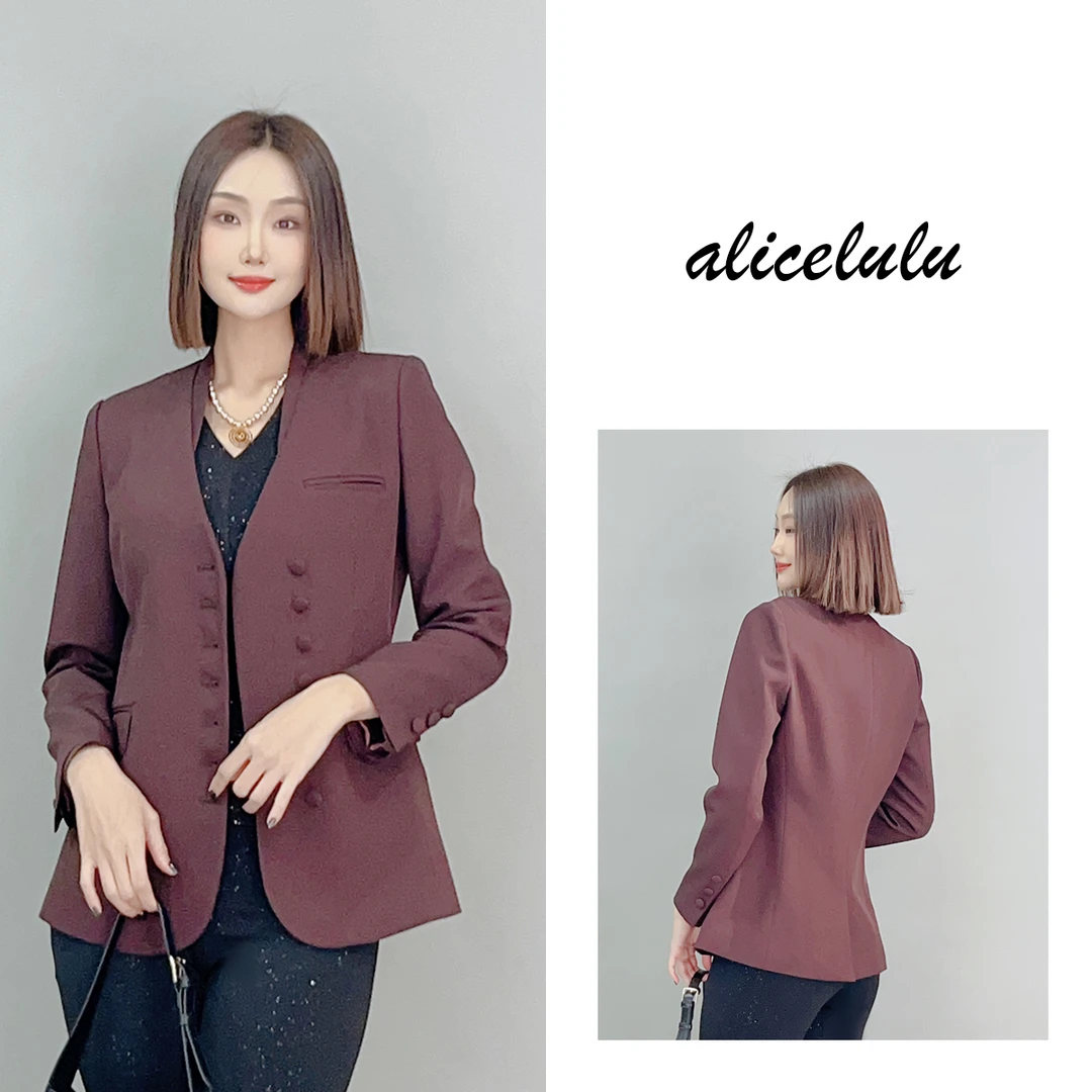 1 ALICE “波尔多红”短外套 浓郁沉静 显瘦百搭 S2140836A