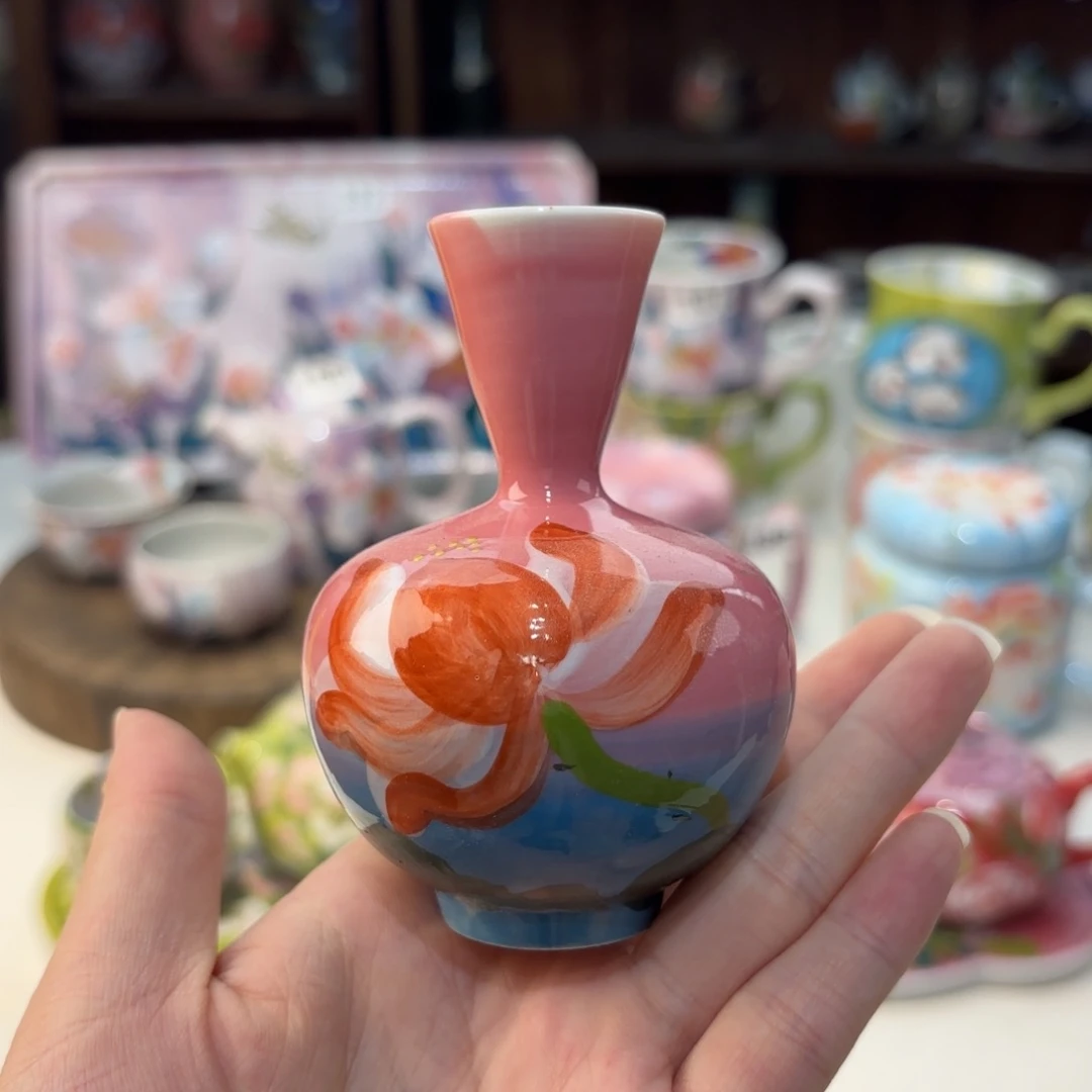 景德镇手绘高温釉下彩陶瓷茶具