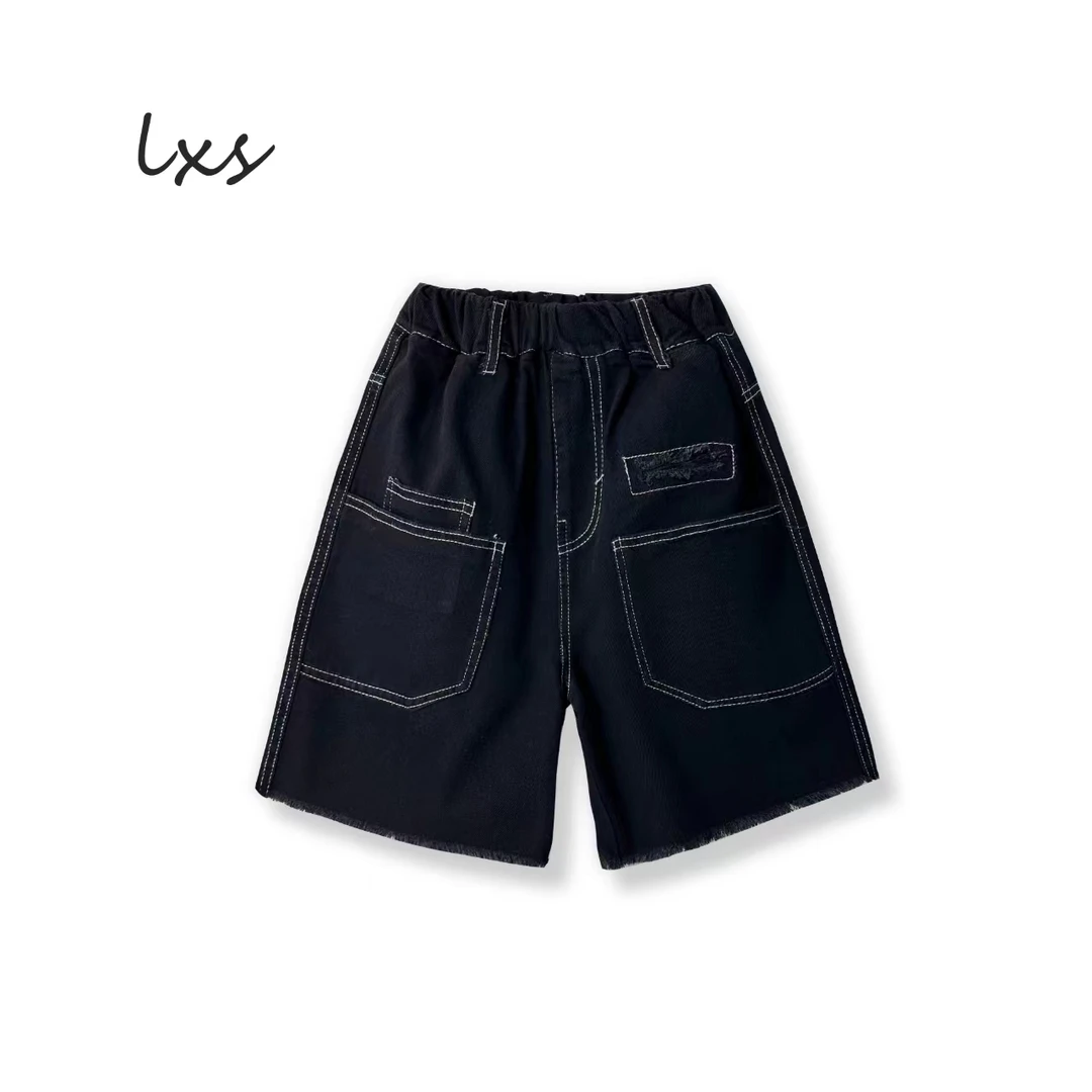 舅舅严选童男童夏季韩版百搭水洗牛仔流行时尚短裤Y00013舅舅严选