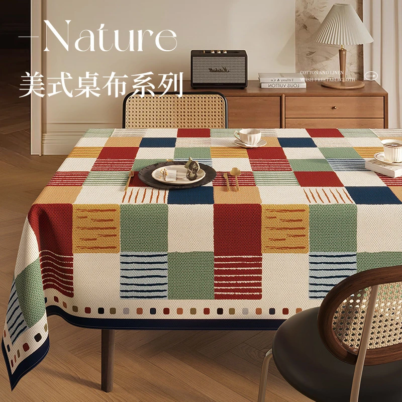 ins风欧式布艺防尘餐茶几长方形圆形台布桌布防尘盖巾盖布