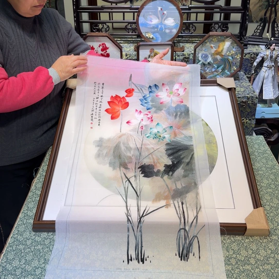 刺绣手工苏绣工艺单面绣片