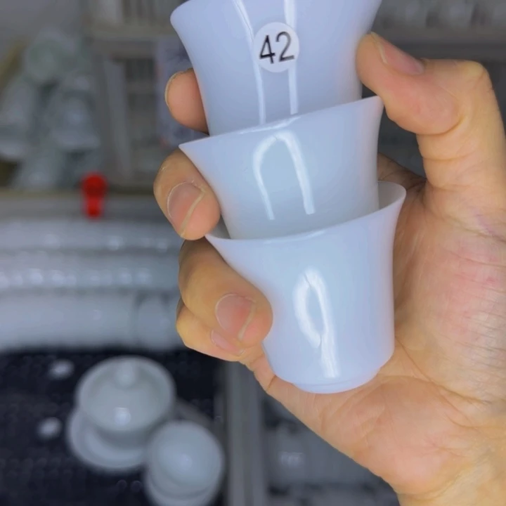 微瑕冰种品茗杯六个一组42号