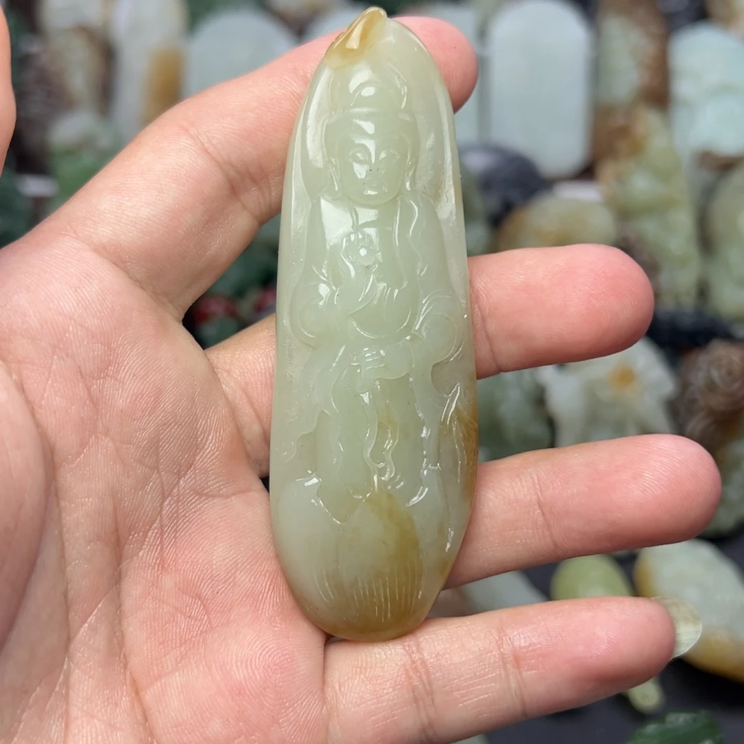 和田玉未镶嵌挂件