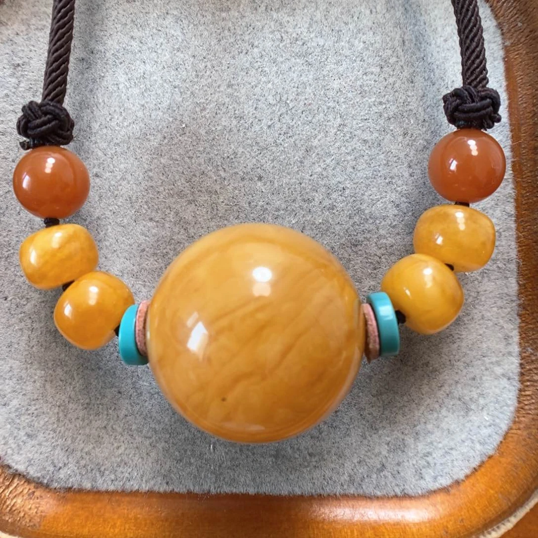 未镶嵌颈饰蜜蜡蜜蜡