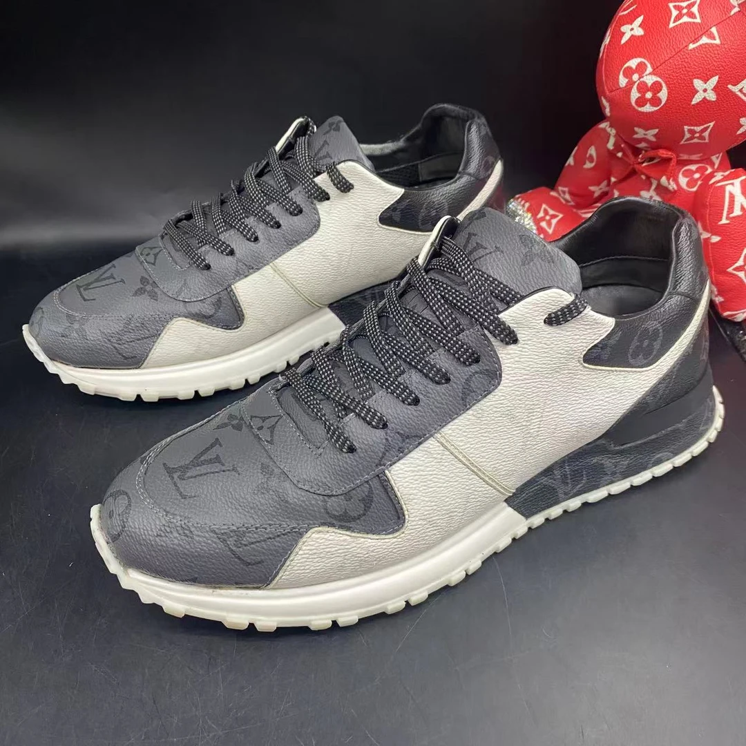 95新 LouisVuitton/路易威登 黑白灰三色老花运动鞋多码数