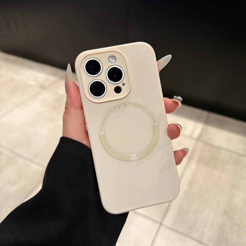 液态硅胶磁吸适用苹果16promax手机壳简约iPhone15纯色14时尚13女