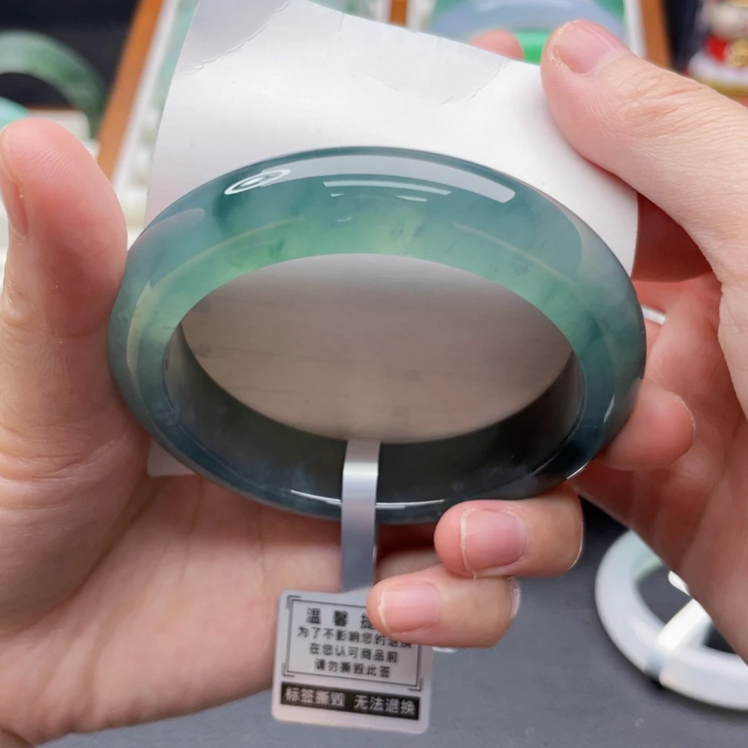 未镶嵌手镯翡翠54.5高级蓝