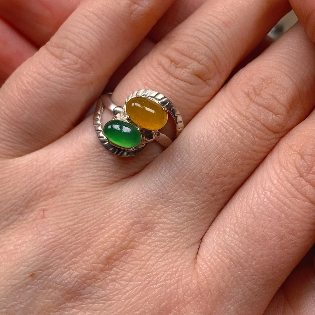 翡翠戒指未镶嵌翡翠蛋面