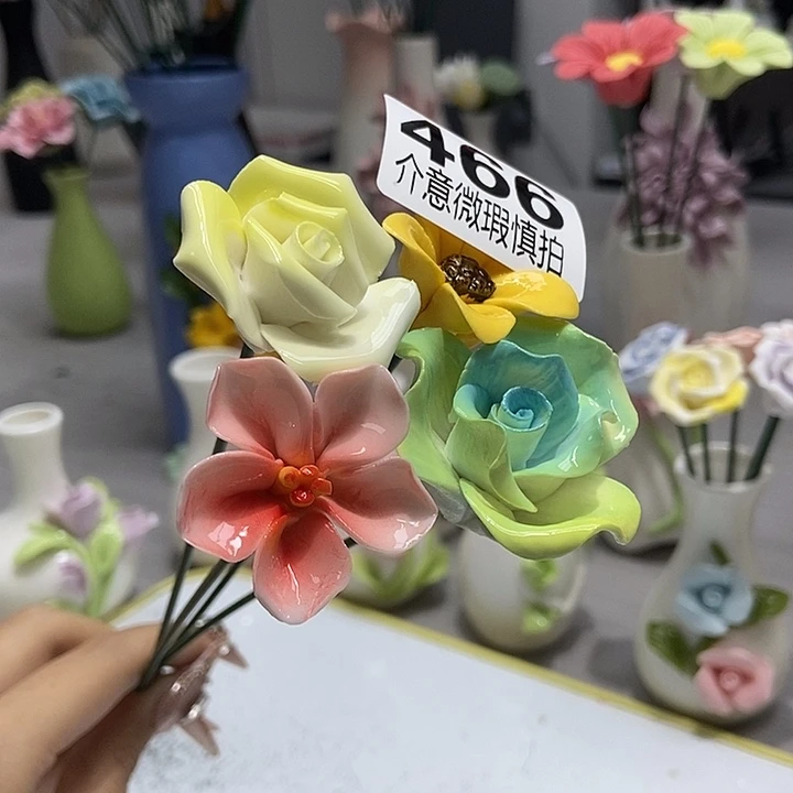 陶瓷纯手工捏花设计