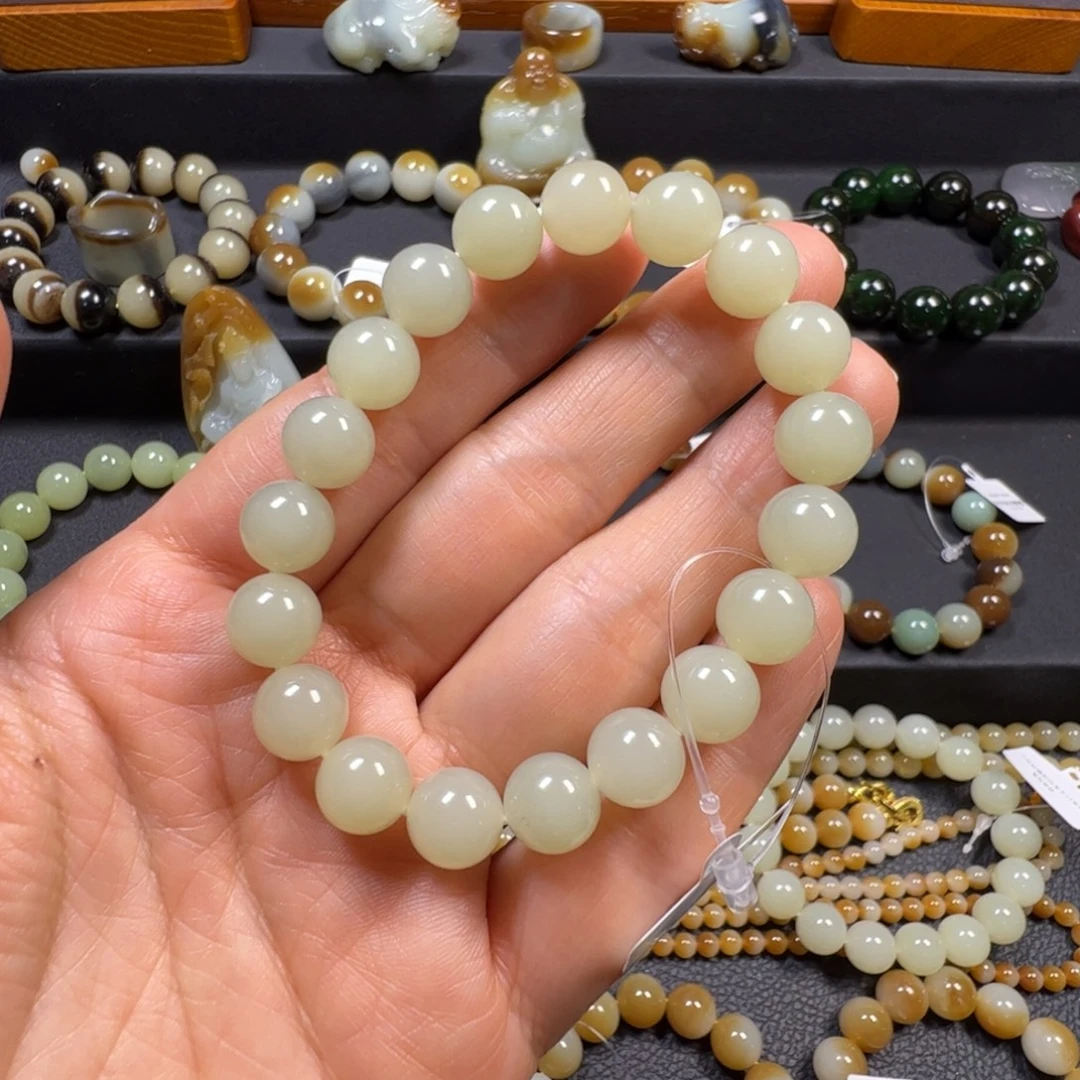 和田玉未镶嵌手链卡10