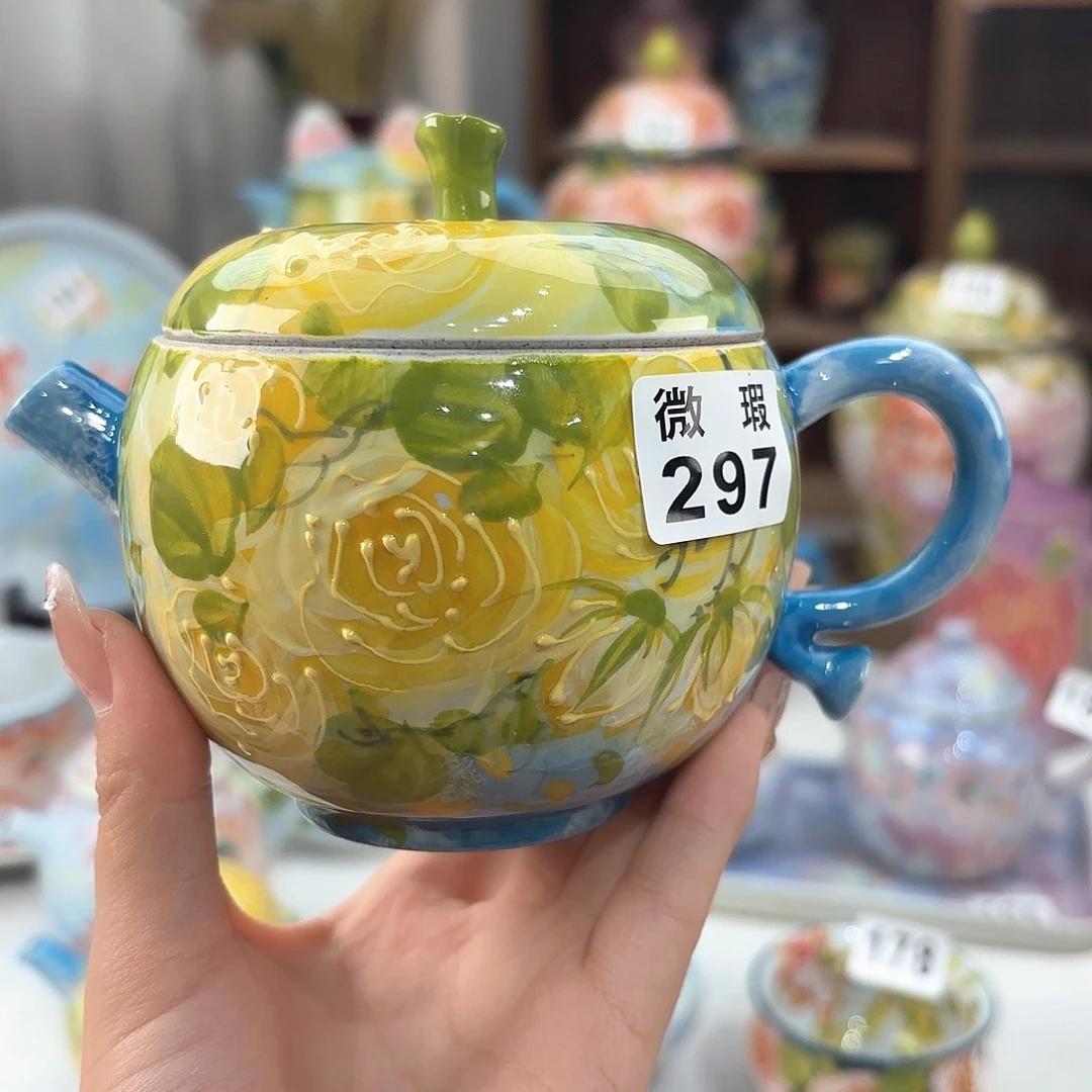 小***妃景德镇手绘高温釉下彩陶瓷茶具