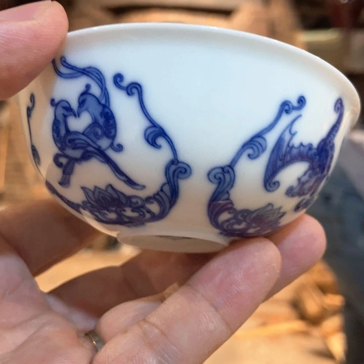 三哥柴窑青花主人杯